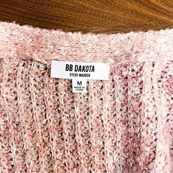 🍋 BB Dakota Steve Madden • Women Odetta Open Pocket Cardigan Salmon Size M - Picture 4 of 7